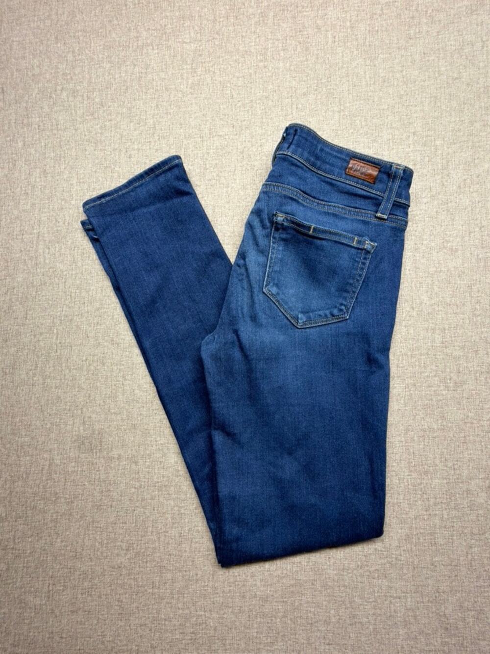 PAIGE Skyline Skinny Jeans Size 26 Dark Wash Stretch Denim Mid Rise